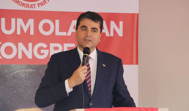 Demokrat Parti Genel Başkanı Uysal, partisinin Erzurum İl Kongresi'nde konuştu
