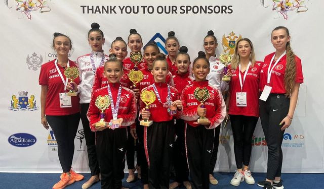 Milli sporcular, Ritmik Cimnastik Balkan Şampiyonası'nda 18 madalya kazandı