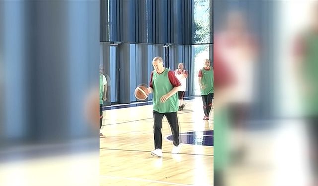 Cumhurbaşkanı Erdoğan, basketbol oynadı