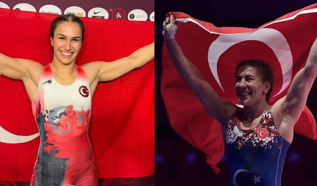 Buse Tosun Çavuşoğlu ve Yasemin Adar Yiğit, Avrupa Güreş Şampiyonası'nda altın madalya kazandı