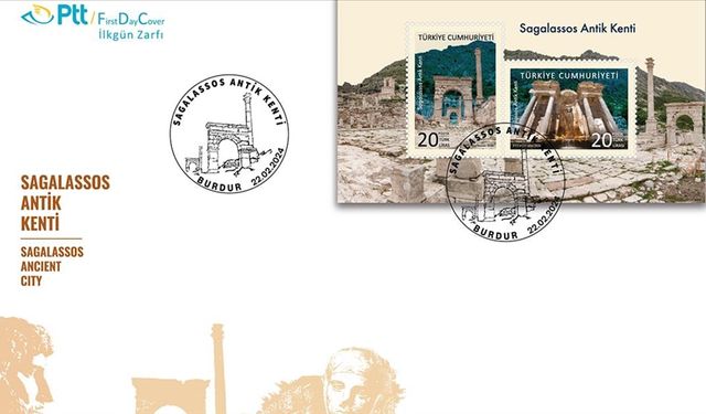 PTT'den "Sagalassos Antik Kenti" konulu anma pulu ve ilk gün zarfı