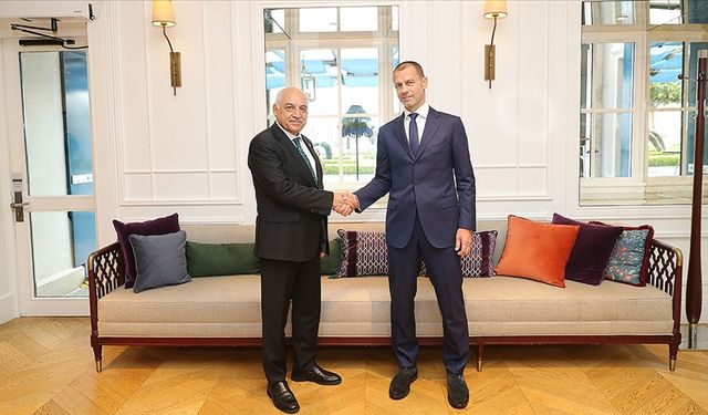 TFF Başkanı Mehmet Büyükekşi, UEFA Başkanı Ceferin ile buluştu