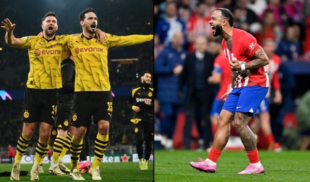UEFA Şampiyonlar Ligi'nde Atletico Madrid ve Borussia Dortmund, çeyrek finale yükseldi