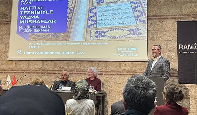 Rami Kütüphanesi'nde "Yazma Mushaflar"ın hat ve tezhibi konuşuldu