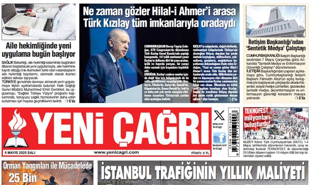Yeni Çağrı Gazetesi'nin 6 Mayıs 2025 Salı Tarihli Gazete Sayfaları