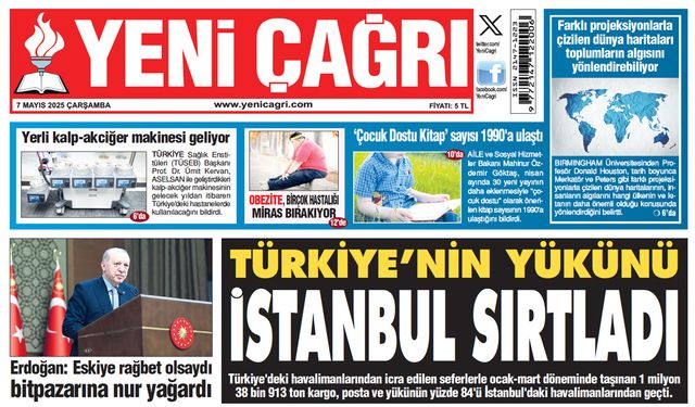 Yeni Çağrı Gazetesi'nin 7 Mayıs 2025 Çarşamba Tarihli Gazete Sayfaları