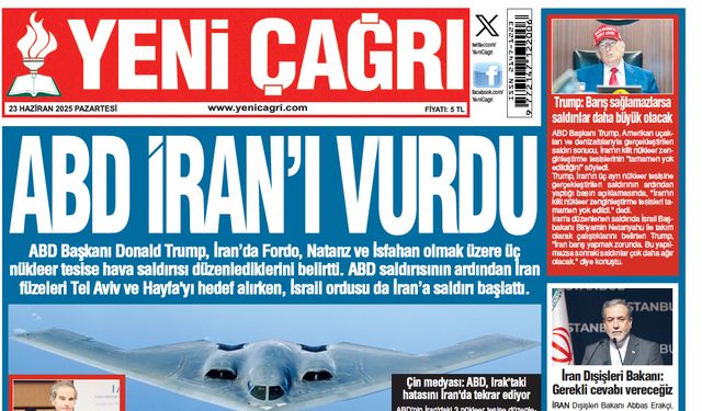 Yeni Çağrı Gazetesi'nin 23 Haziran 2025 Pazartesi Tarihli Gazete Sayfaları