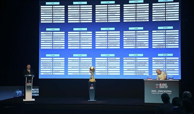 Basketbol Süper Ligi'nde 2025-2026 sezonu fikstür çekimi yapıldı