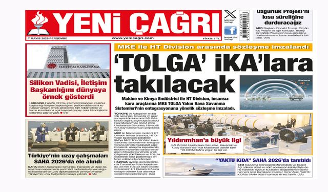 Yeni Çağrı Gazetesi'nin 7 Mayıs 2026 Perşembe Tarihli Gazete Sayfaları