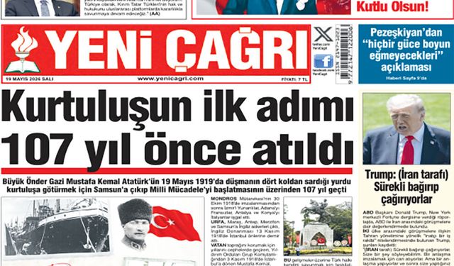 Yeni Çağrı Gazetesi'nin 19 Mayıs 2026 Salı Tarihli Gazete Sayfaları