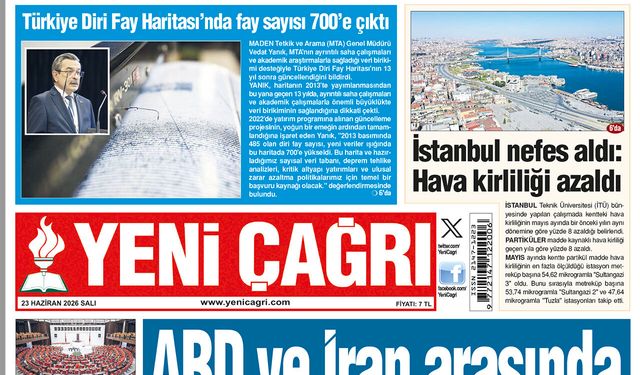 Yeni Çağrı Gazetesi'nin 23 Haziran 2026 Salı Tarihli Gazete Sayfaları