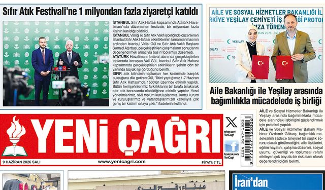 Yeni Çağrı Gazetesi'nin 09 Haziran 2026 Salı Tarihli Gazete Sayfaları