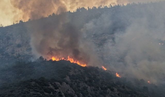 Antalya'daki orman yangınına müdahale sürüyor