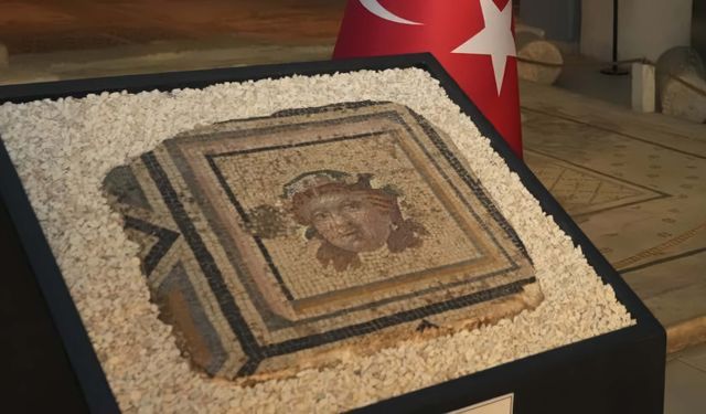 Çingene Kızı Mozaiği'nin 13. paneli Türkiye'ye getirildi