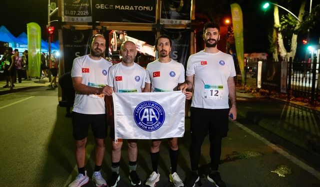 İstanbul'da Gece Maratonu koşuldu