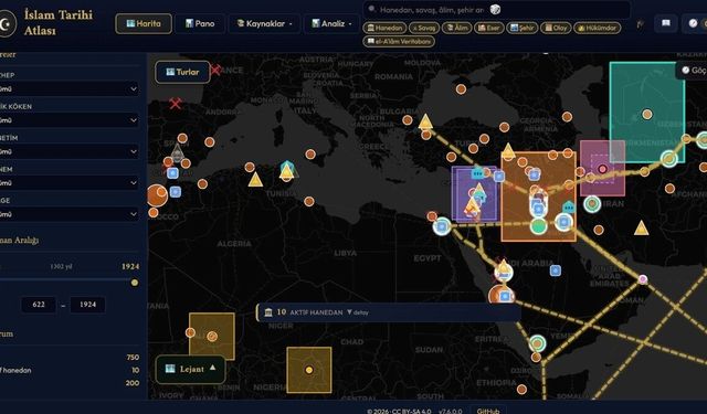 1300 yıllık İslam tarihi tek bir atlas üzerinde buluştu