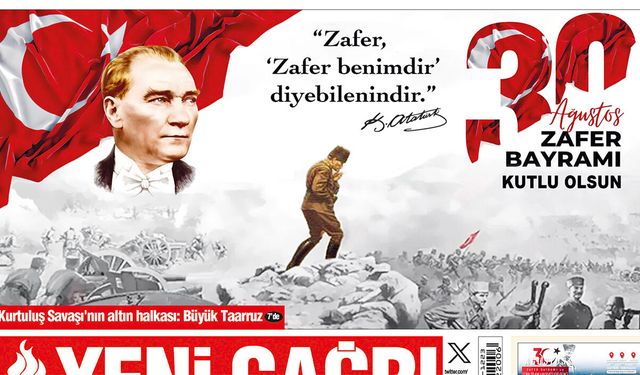 Yeni Çağrı Gazetesi'nin 30 Ağustos 2026 Pazar Tarihli Gazete Sayfaları
