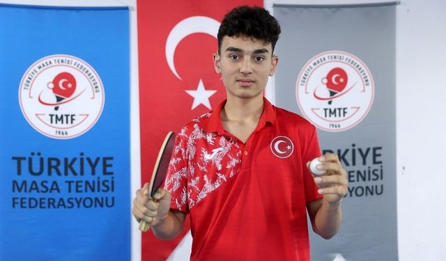 Yemek masasına file gererek masa tenisine başlayan Ebubekir İnce, Avrupa'dan 3 madalyayla döndü