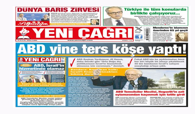 Yeni Çağrı Gazetesi'nin 18 Eylül 2026 Cuma Tarihli Gazete Sayfaları