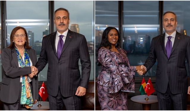 Bakan Fidan Venezuelalı, El Salvadorlu ve Gine Bissaulu mevkidaşlarıyla New York'ta görüştü