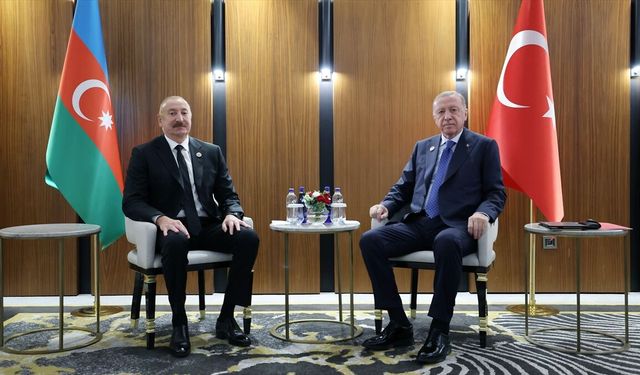 Cumhurbaşkanı Erdoğan, Azerbaycan Cumhurbaşkanı Aliyev ile görüştü