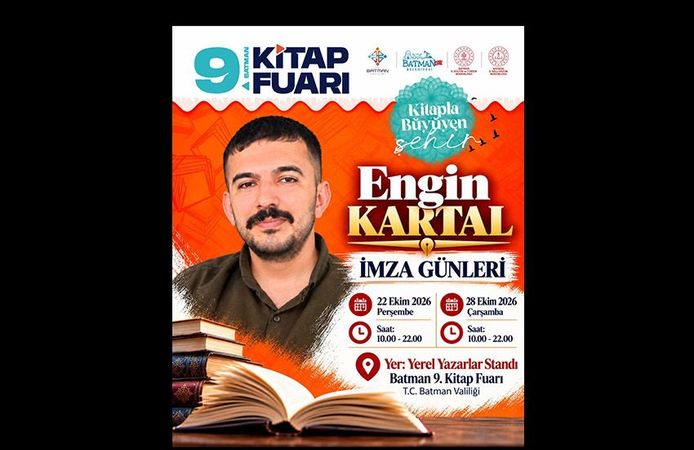 ŞİİRİN VE KALEMİN BÜYÜLÜ BULUŞMASI: GAZETECİ-ŞAİR ENGİN KARTAL ‘SON ADIM’ İLE BATMAN’DA EDEBİYAT RÜZGÂRI ESTİRECEK!