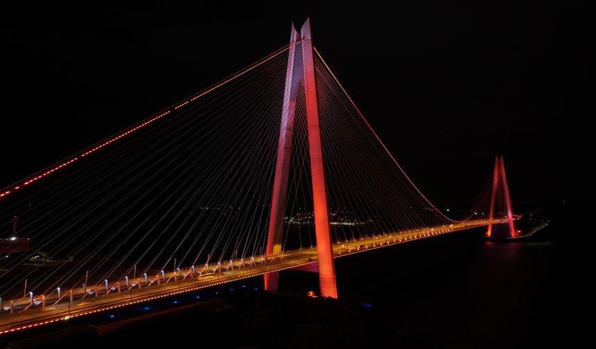 İstanbul'da iki köprü "Radyasyon Onkolojisi Farkındalık Ayı" için ışıklandırıldı