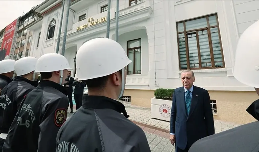 Cumhurbaşkanı Erdoğan, Bursa Valiliği'ni ziyaret etti