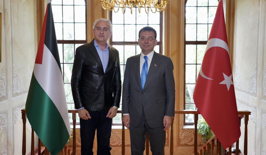 İBB Başkanı İmamoğlu, Ramallah Belediye Başkanı Kassis ile görüştü