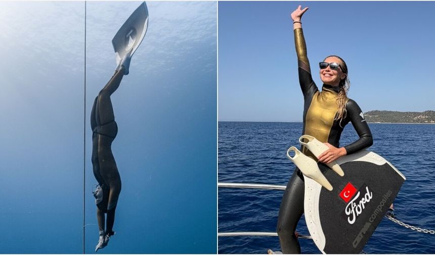 Milli sporcu Şahika Ercümen, 68 metrelik dalışıyla Türkiye şampiyonu oldu