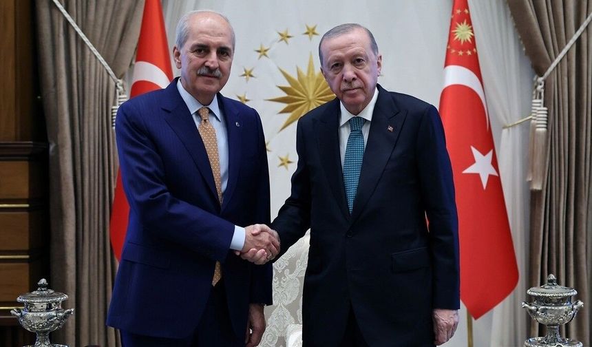 Cumhurbaşkanı Erdoğan, TBMM Başkanı Kurtulmuş'u kabul etti