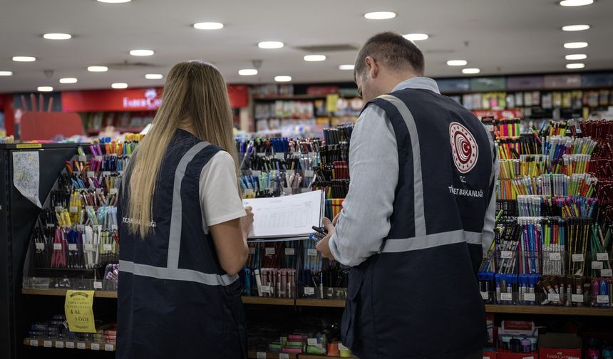 Ticaret Bakanlığı yeni eğitim-öğretim yılı öncesinde kırtasiye ürünlerine yönelik denetimlere başladı