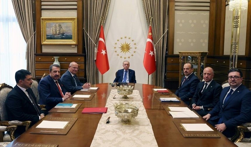 Cumhurbaşkanı Erdoğan, Ankara Valisi Canbolat ve beraberindeki heyeti kabul etti