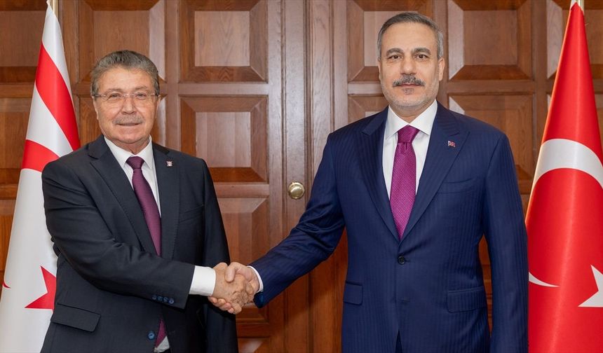 Dışişleri Bakanı Fidan, KKTC Başbakanı Üstel ile Ankara'da görüştü