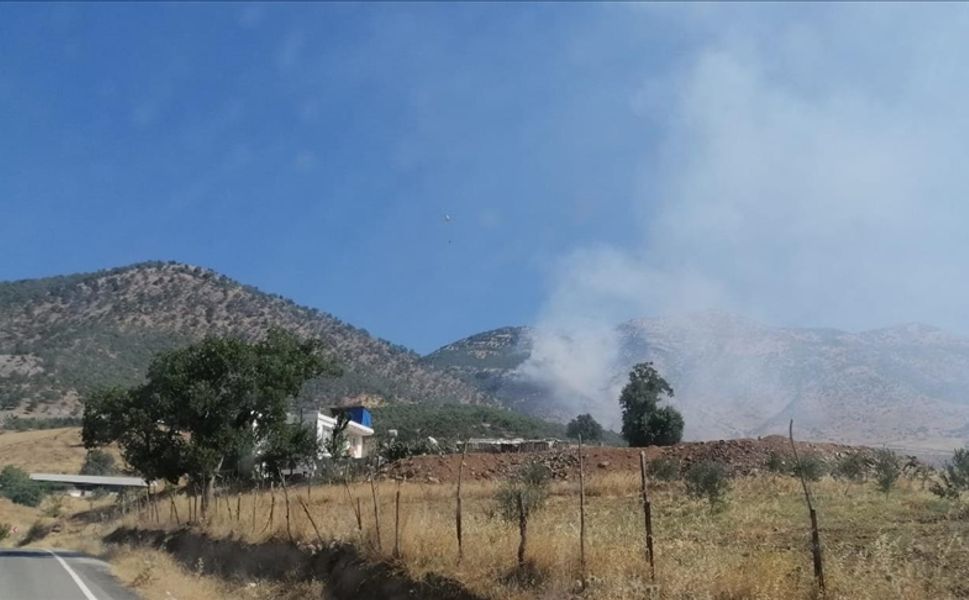 Kahramanmaraş'ta çıkan orman yangınına müdahale ediliyor