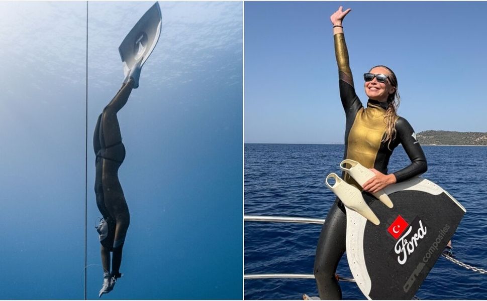 Milli sporcu Şahika Ercümen, 68 metrelik dalışıyla Türkiye şampiyonu oldu