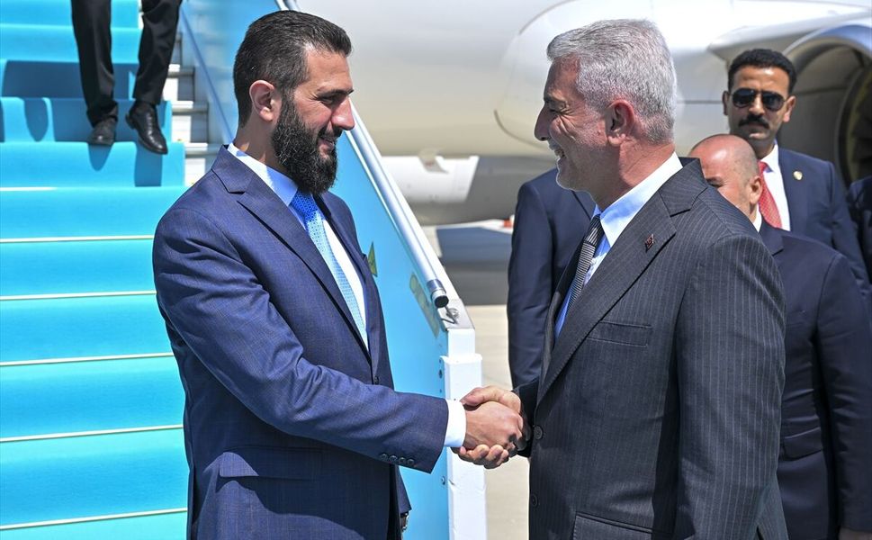 Suriye Cumhurbaşkanı Ahmed Şara Ankara'ya geldi