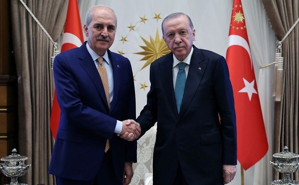 Cumhurbaşkanı Erdoğan, TBMM Başkanı Kurtulmuş'u kabul etti