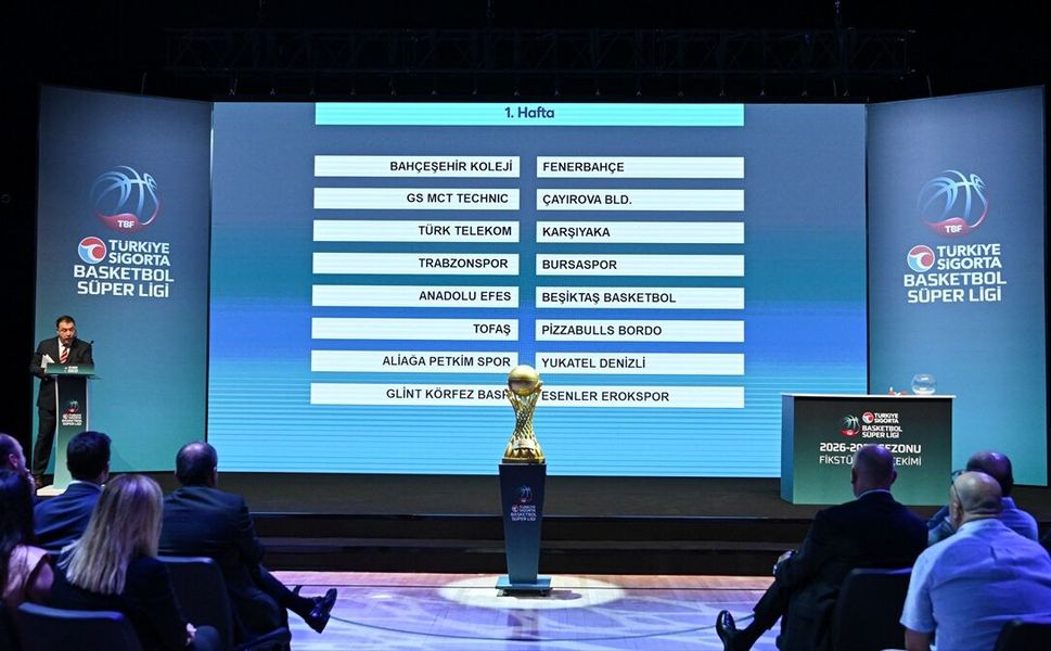 Türkiye Sigorta Basketbol Süper Ligi'nin 2026-2027 sezonu fikstür çekimi yapıldı