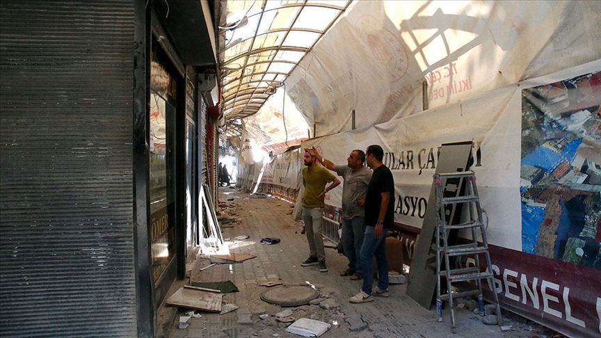 Uzun Çarşı'da restorasyon çalışmaları sürüyor