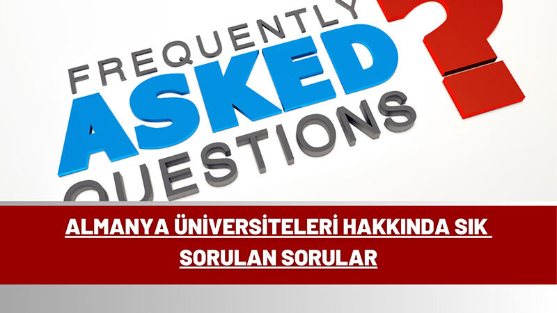 Almanya üniversiteleri hakkında sık sorulan soruları temsil eden soru işareti ve FAQ görseli