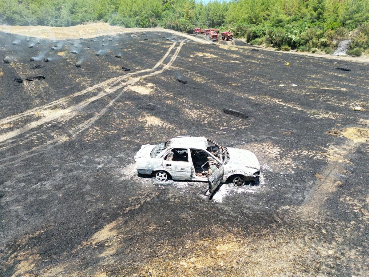 GÜNCELLEME - Adana'da park halindeki araçta çıkan yangın ormanlık alana sıçradı
