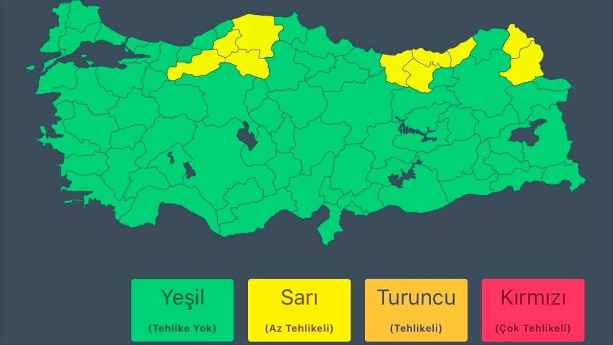 İçişleri Bakanlığından 10 il için 'sarı' kodlu meteorolojik uyarı