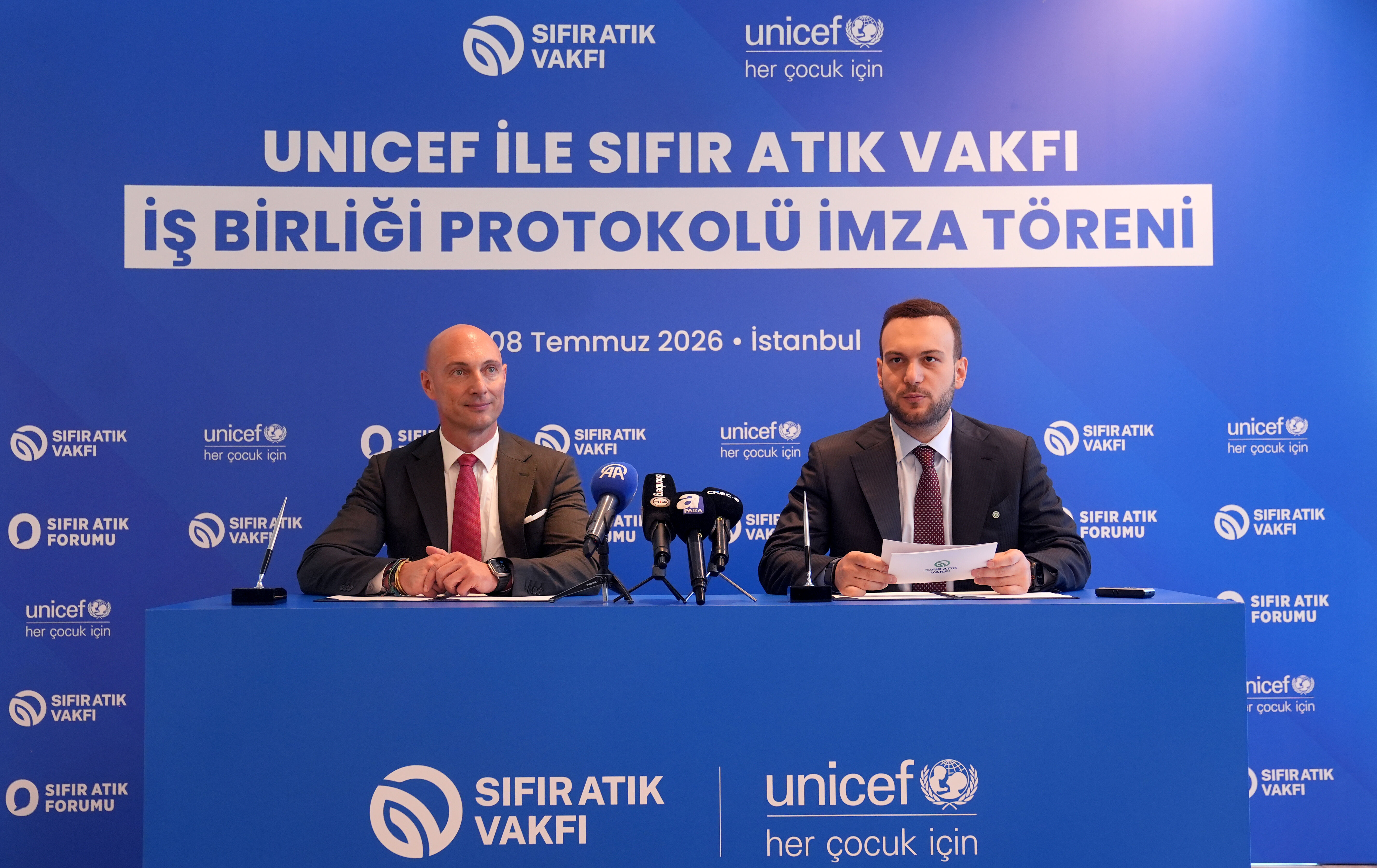 Sıfır Atık Vakfı ile UNICEF Türkiye arasında mutabakat zaptı imzalandı