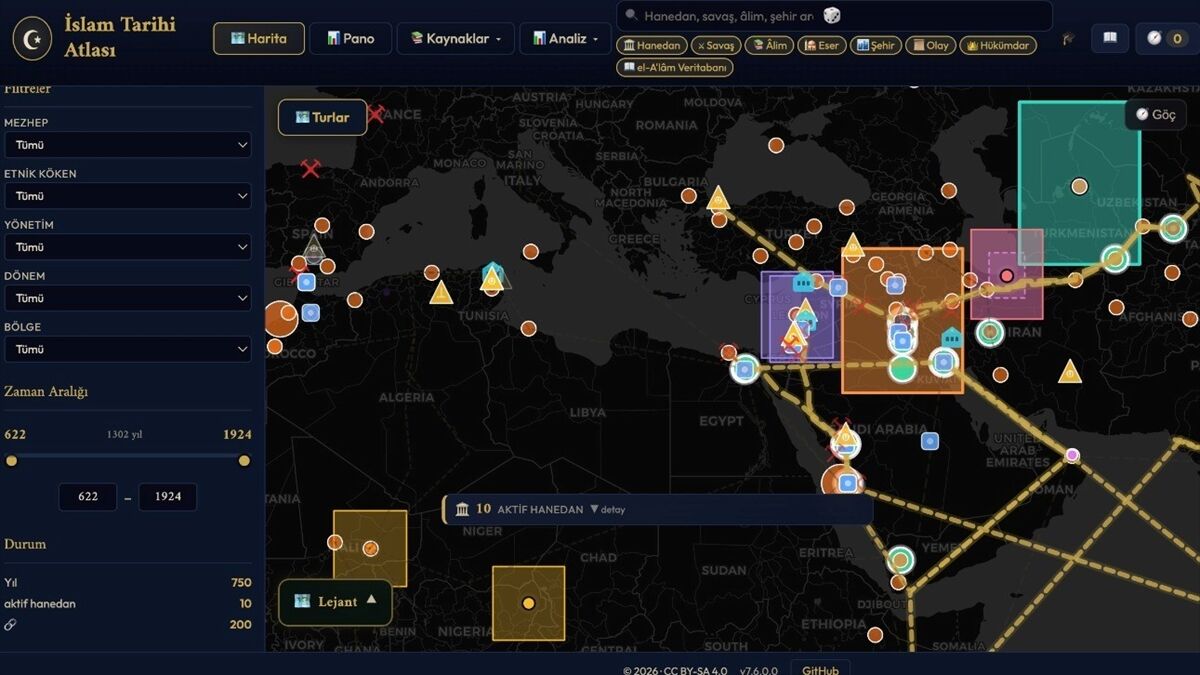 1300 yıllık İslam tarihi tek bir atlas üzerinde buluştu