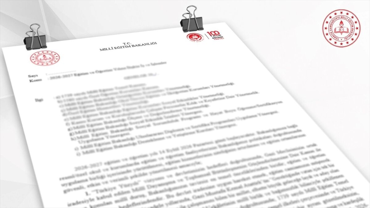 MEB'den '2026-2027 eğitim ve öğretim yılına ilişkin' genelge