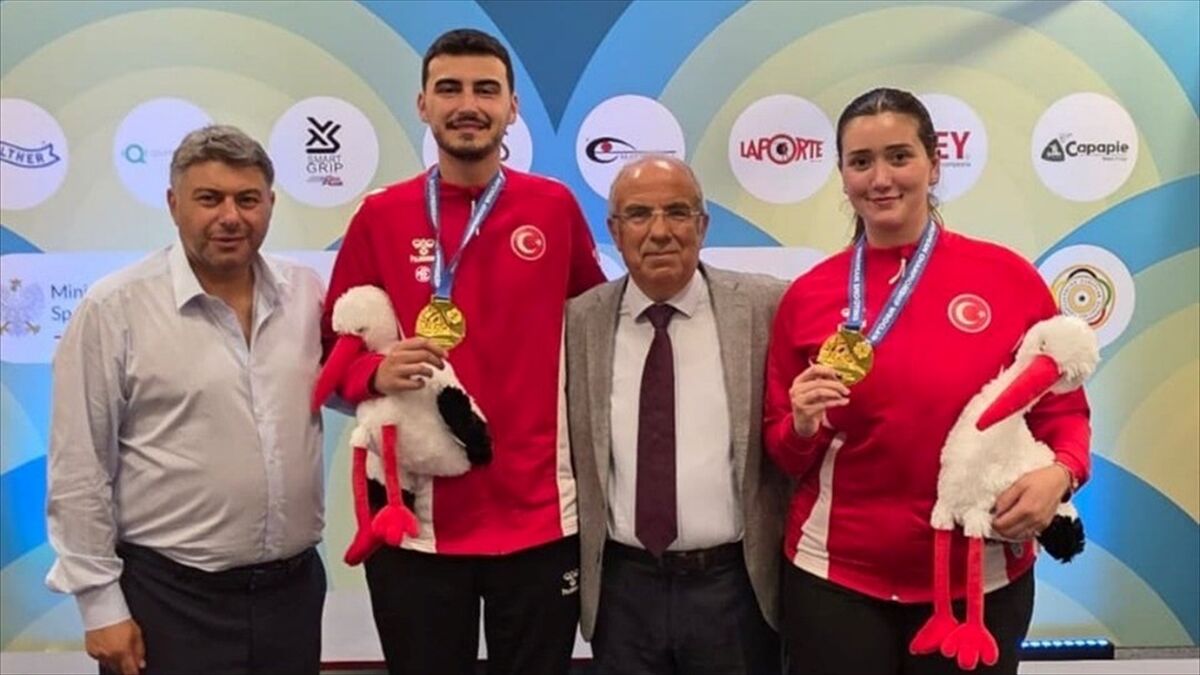 Milli atıcılar Şimal Yılmaz ile Fahrettincan Er, 23 yaş altında Avrupa şampiyonu oldu