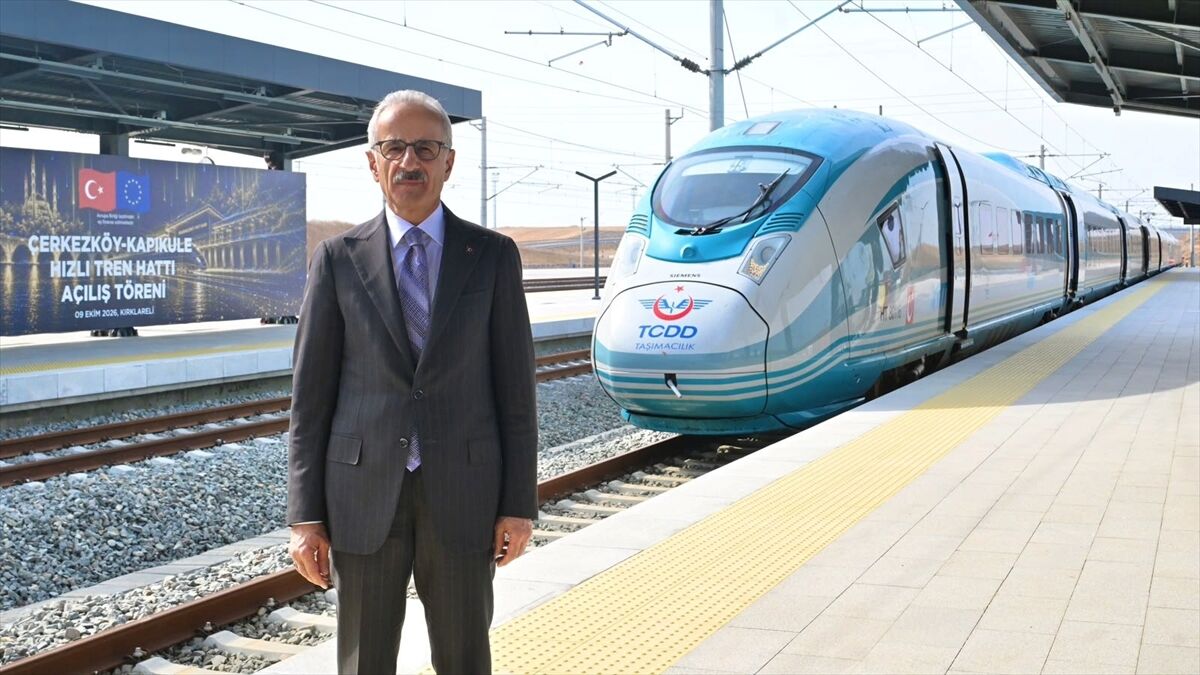 Halkalı-Kapıkule Hızlı Tren Hattı'nın Çerkezköy-Kapıkule kesimi yarın hizmete açılacak