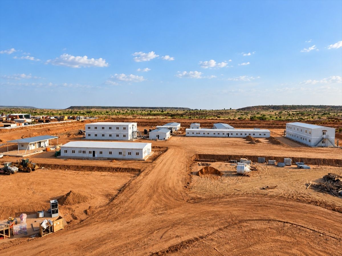 Karmod Nijer'deki maden sahasına 500 kişilik prefabrik işçi kampı kurdu